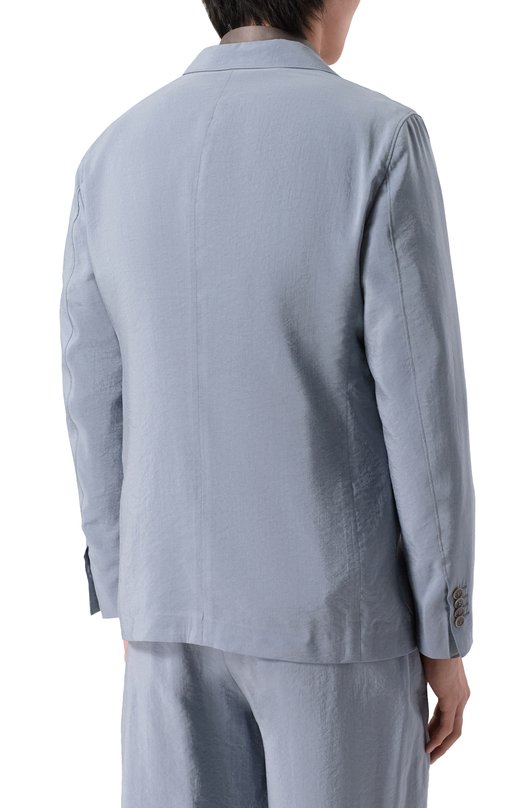 Шелковый пиджак Giorgio Armani GM000140/TE10081 Голубой  GM000140/TE10081 Фото 4