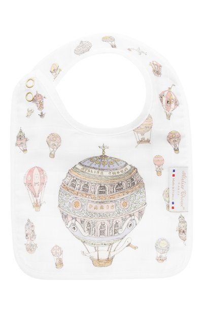 Хлопковый нагрудник ATELIER CHOUX, арт. SMALL BIBS H0T AIR BALL00NS G0LD SNAPS, фото 2