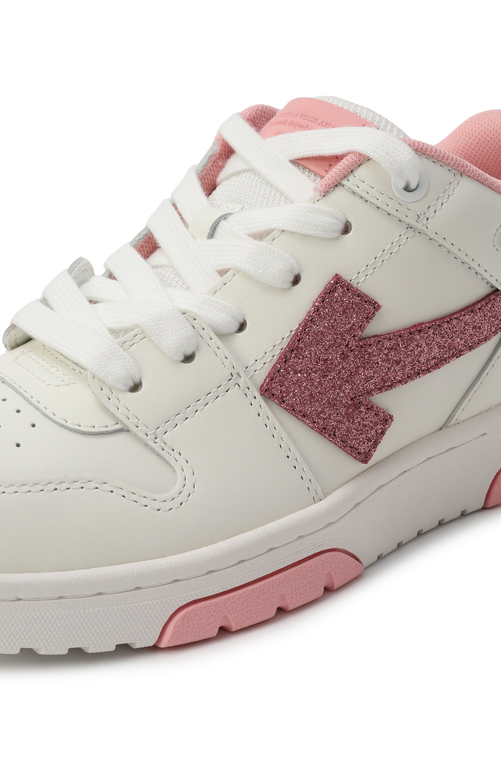 Кожаные кеды out of office OFF-WHITE, арт. 0GIA007S25LEA002/34-36, фото 5