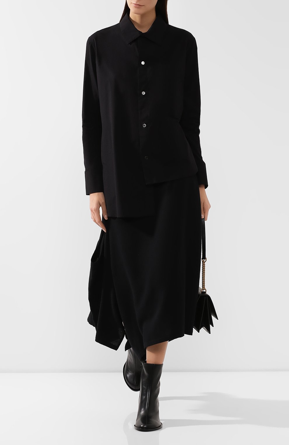 Хлопковая рубашка YOHJI YAMAMOTO, арт. YJ-B05-030, фото 2