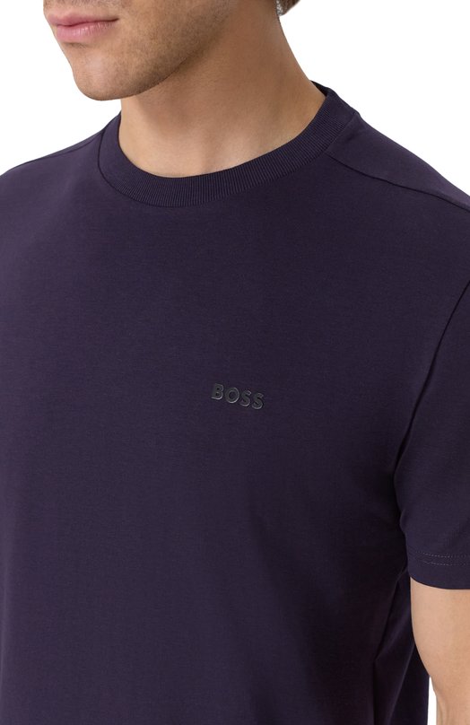 Хлопковая футболка BOSS Green 50506373 Фиолетовый  50506373 Фото 5