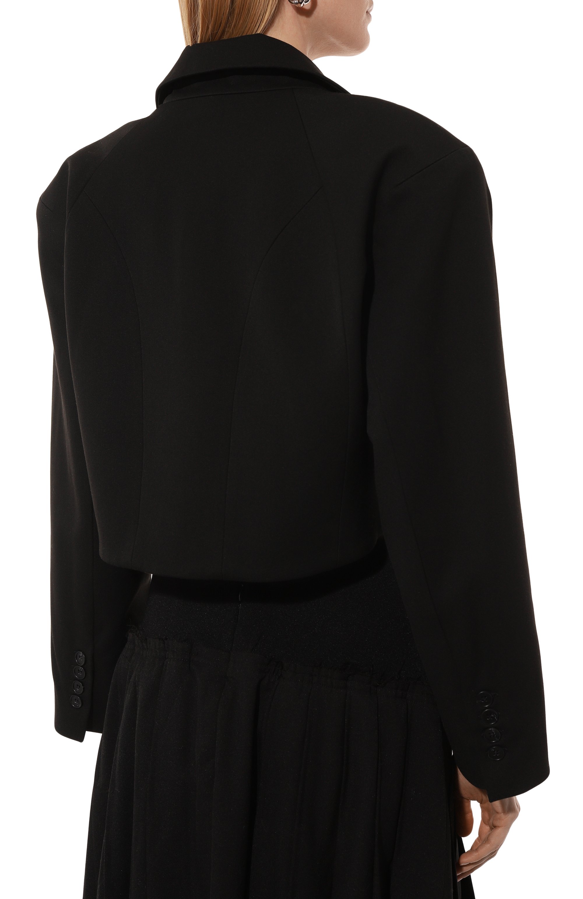 Жакет из вискозы PE черного цвета по цене 23830 руб., арт. РЕSS25-3.2.45.2, фото 4 Жакет из вискозы PE, арт. РЕSS25-3.2.45.2, фото 4