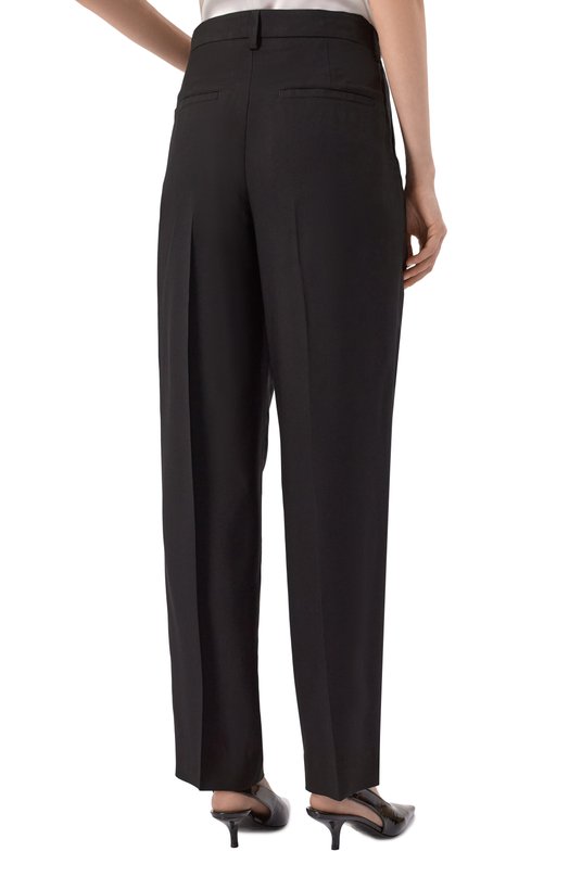 Брюки из вискозы TOTEME 252-WRB0289-FB0459 Чёрный  252-WRB0289-FB0459 Фото 4