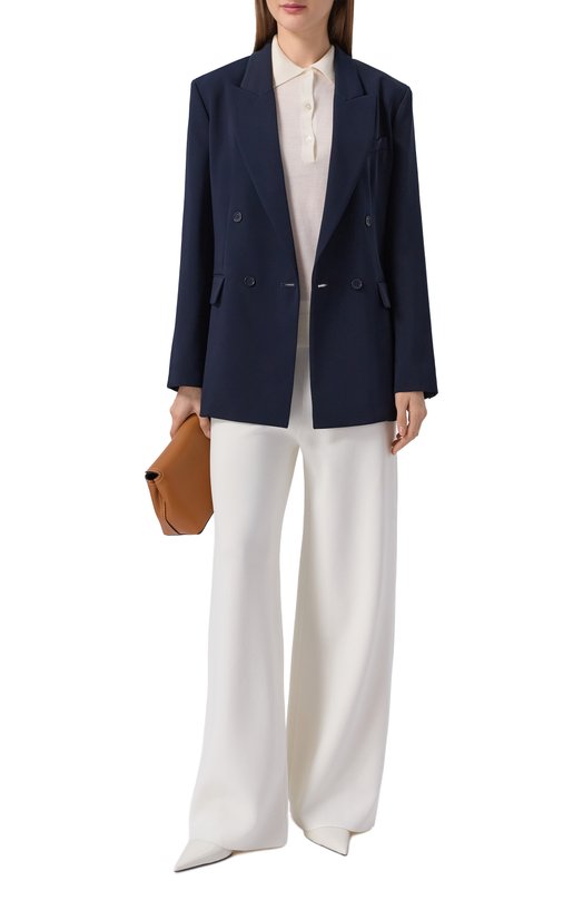 Поло из шерсти и шелка P.A.R.O.S.H. D540780/LINFA26 Кремовый  D540780/LINFA26 Фото 2