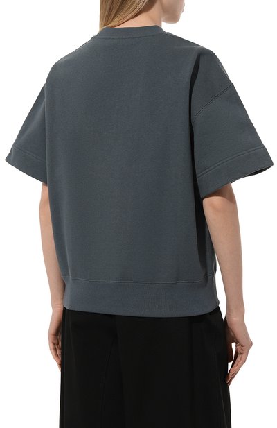 Хлопковая футболка JIL SANDER синего цвета по цене 46400 руб., арт. J40GC0105/J20039, фото 4 Хлопковая футболка JIL SANDER, арт. J40GC0105/J20039, фото 4