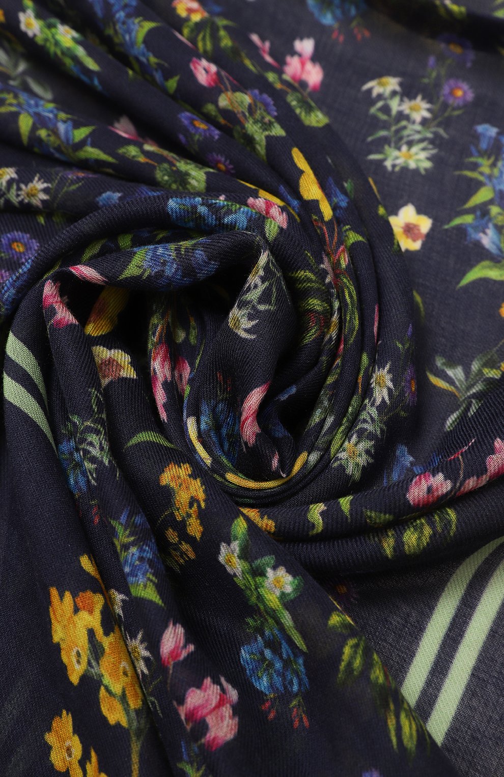 Шаль BALLY темно-синего цвета по цене 31700 руб., арт. WSC03P/M0023, фото 3 Шаль BALLY, арт. WSC03P/M0023, фото 3