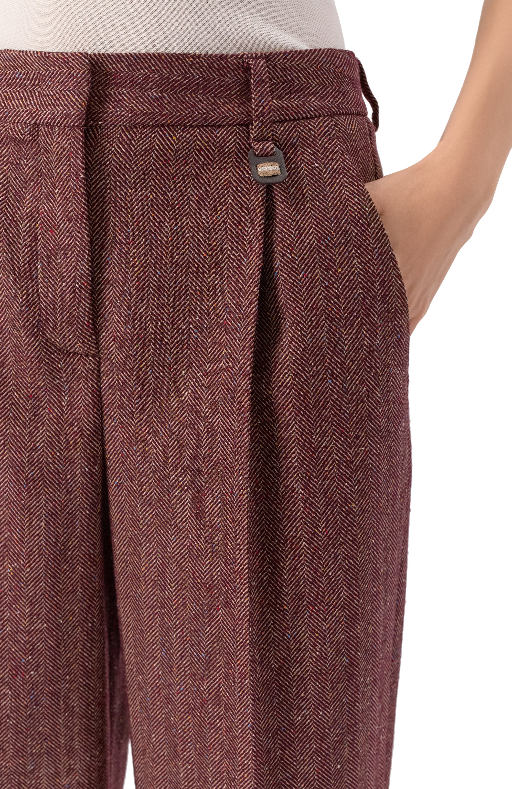 Брюки из шерсти и шелка LORENA ANTONIAZZI, арт. PA30B/5044, фото 5