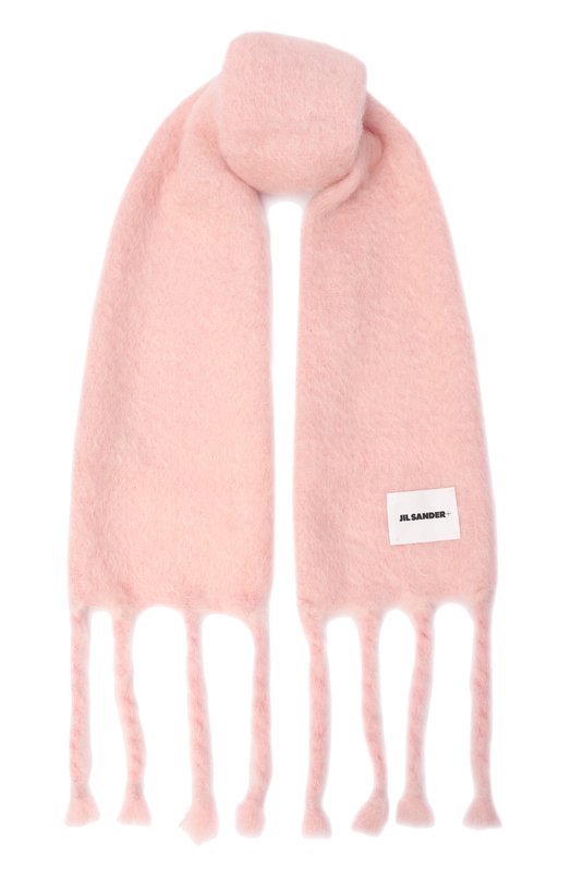 Шерстяной шарф Jil Sander J40TE0132/J40041 Розовый J40TE0132/J40041