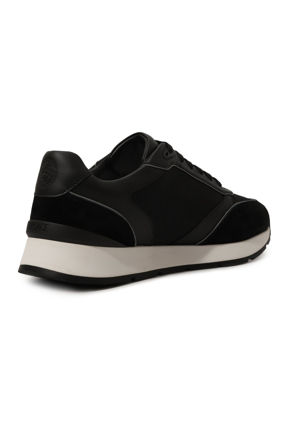 Комбинированные кроссовки VERSACE черного цвета по цене 49950 руб., арт. 1014457/1A00389, фото 5 Комбинированные кроссовки VERSACE, арт. 1014457/1A00389, фото 5