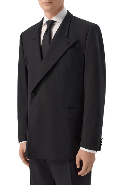 Шерстяной пиджак DOLCE & GABBANA черного цвета по цене 385500 руб., арт. G2WQ7T/FRBDS, фото 3 Шерстяной пиджак DOLCE & GABBANA, арт. G2WQ7T/FRBDS, фото 3