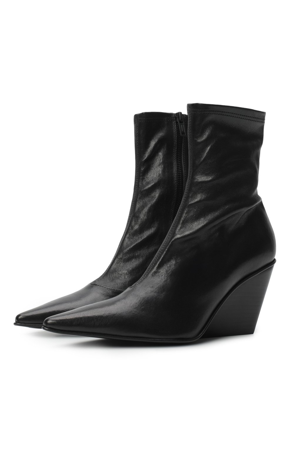 Кожаные ботильоны morgan ANN DEMEULEMEESTER, арт. 2402-W-H10-LT146-099, фото 1