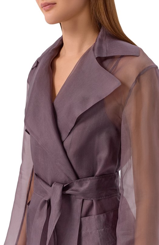 Шелковый тренч Antonelli Firenze N7769Q/256 Коричневый  N7769Q/256 Фото 5