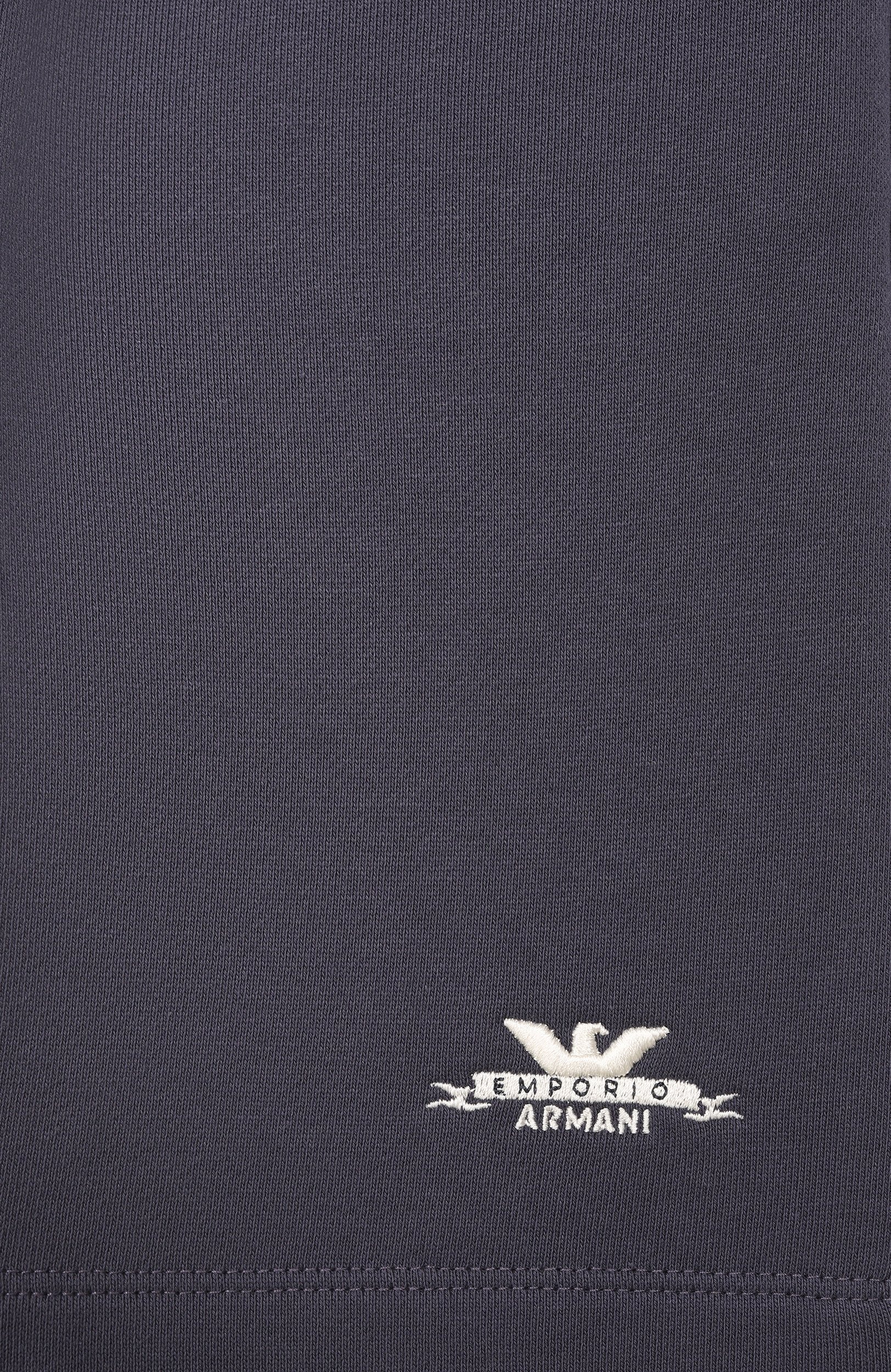 Хлопковые шорты EMPORIO ARMANI темно-синего цвета по цене 16050 руб., арт. EB001435/AF26020, фото 3 Хлопковые шорты EMPORIO ARMANI, арт. EB001435/AF26020, фото 3