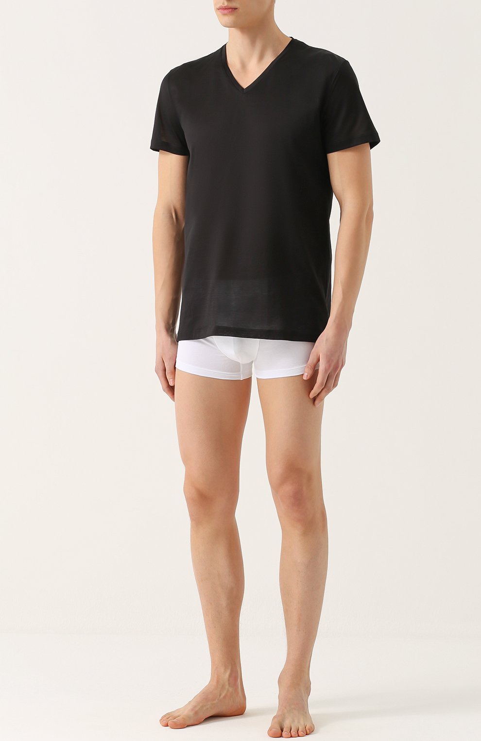 Хлопковая футболка с v-образным вырезом LA PERLA, арт. 0020152, фото 2