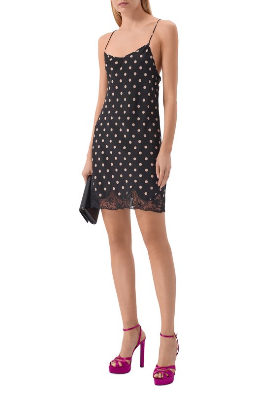 Текстильные босоножки Chandelle 110 Saint Laurent 860721/9QNA0 Розовый  860721/9QNA0 Фото 3