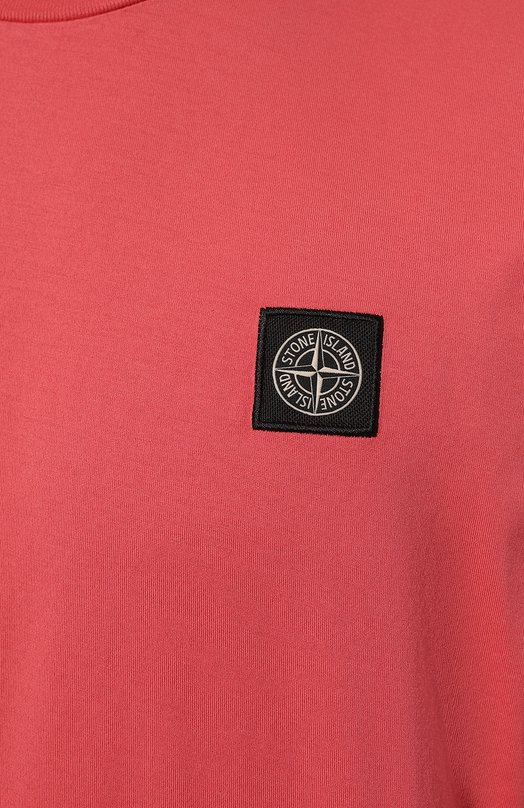 Хлопковая футболка Stone Island 101524113 Розовый  101524113 Фото 5