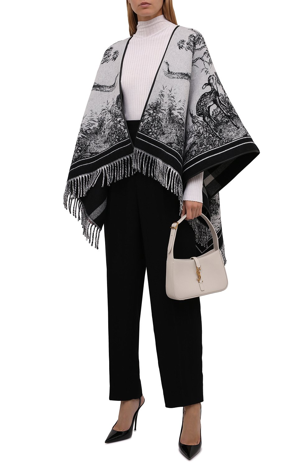 Накидка из шерсти и кашемира BURBERRY, арт. 8042324, фото 2