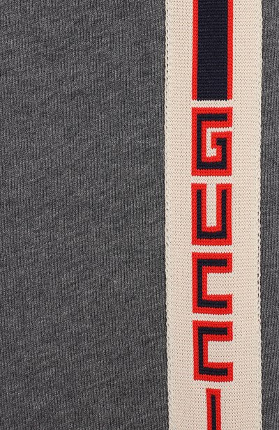 Хлопковые джоггеры с лампасами GUCCI, арт. 497950/X9L52, фото 3