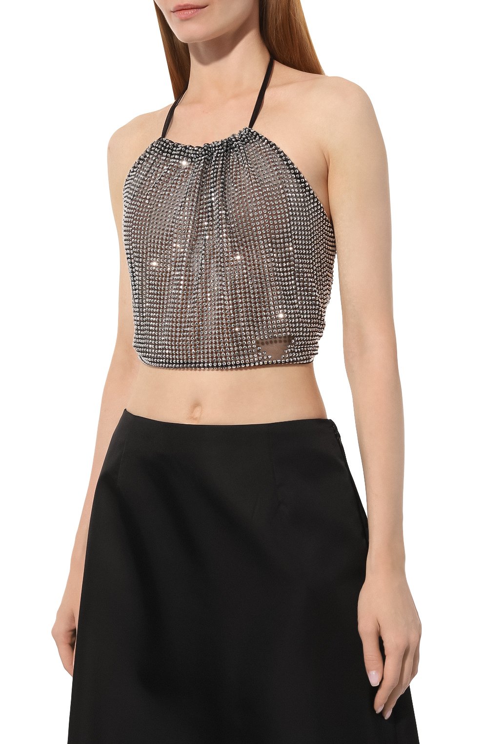 Топ с отделкой стразами PRADA, арт. P945IR-1Z4U-F0118-221, фото 3