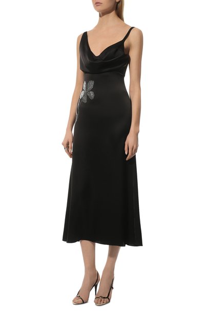 Платье DAVID KOMA черного цвета по цене 179500 руб., арт. R22DK37D, фото 3 Платье DAVID KOMA, арт. R22DK37D, фото 3