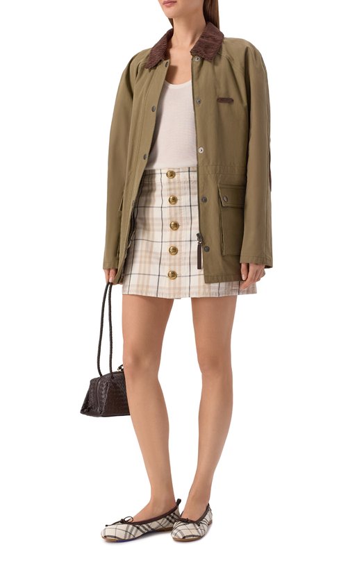 Текстильные балетки Fawn Burberry 8121533 Кремовый  8121533 Фото 3