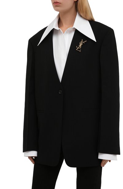 Брошь SAINT LAURENT золотого цвета по цене 57100 руб., арт. 670466/Y1500, фото 2 Брошь SAINT LAURENT, арт. 670466/Y1500, фото 2