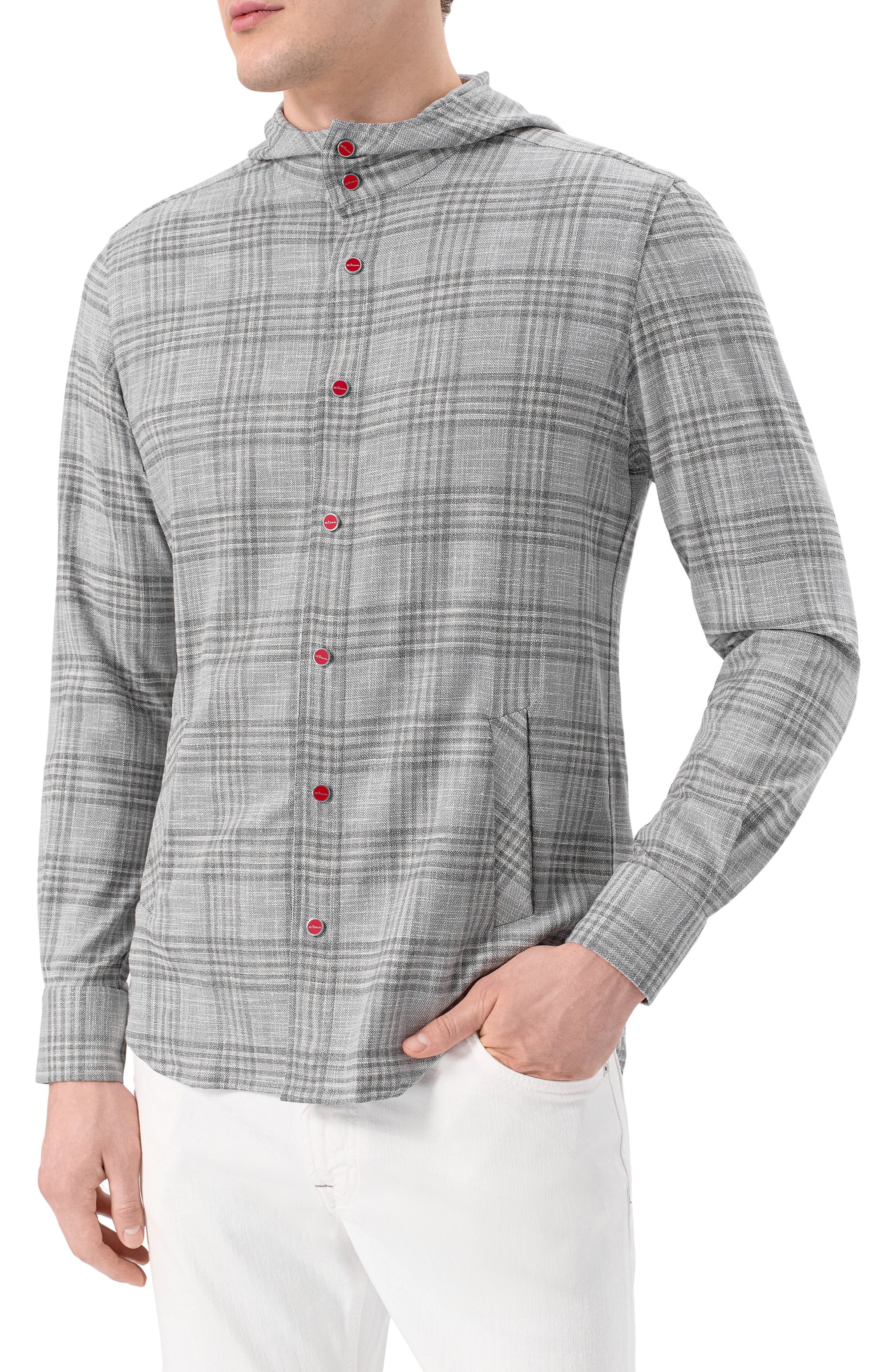 Рубашка из шерсти и шелка KITON, арт. UMCMARK0617E20, фото 3