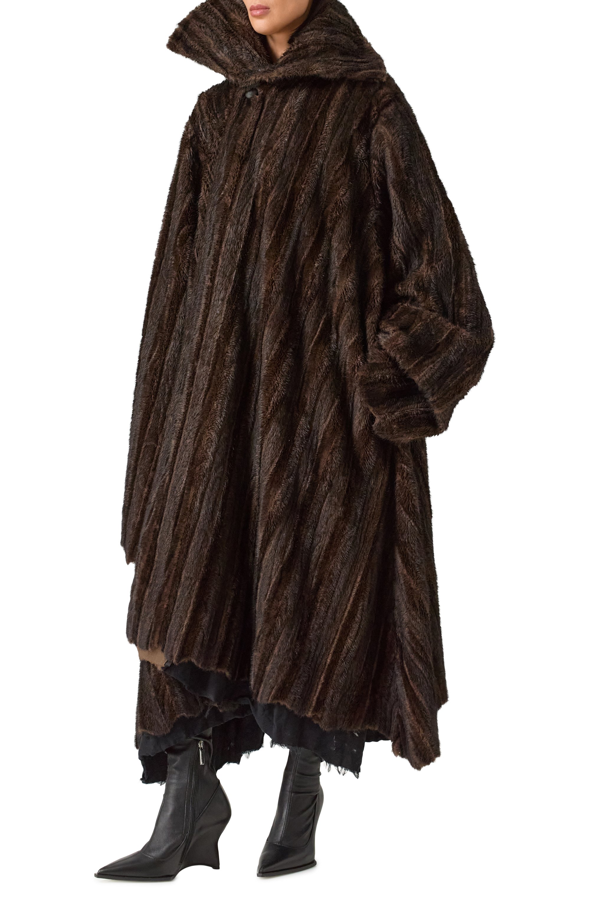 Шуба из экомеха BALENCIAGA, арт. 808949/TRQ09, фото 3