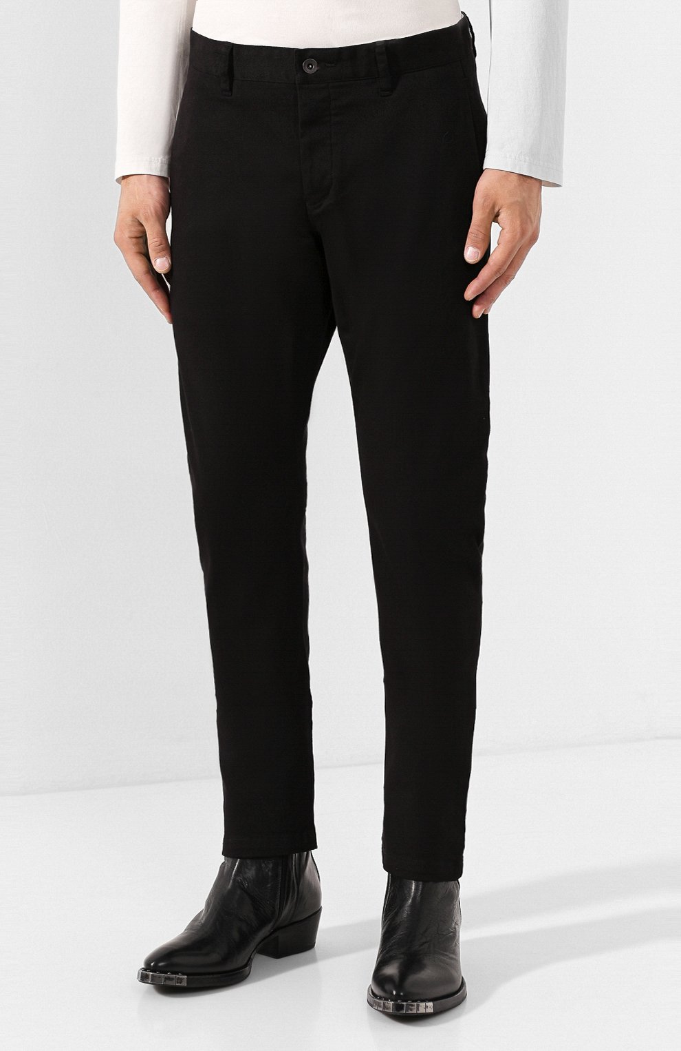 Хлопковые брюки KAZUYUKI KUMAGAI черного цвета по цене 29850 руб., арт. AP93-254, фото 3 Хлопковые брюки KAZUYUKI KUMAGAI, арт. AP93-254, фото 3