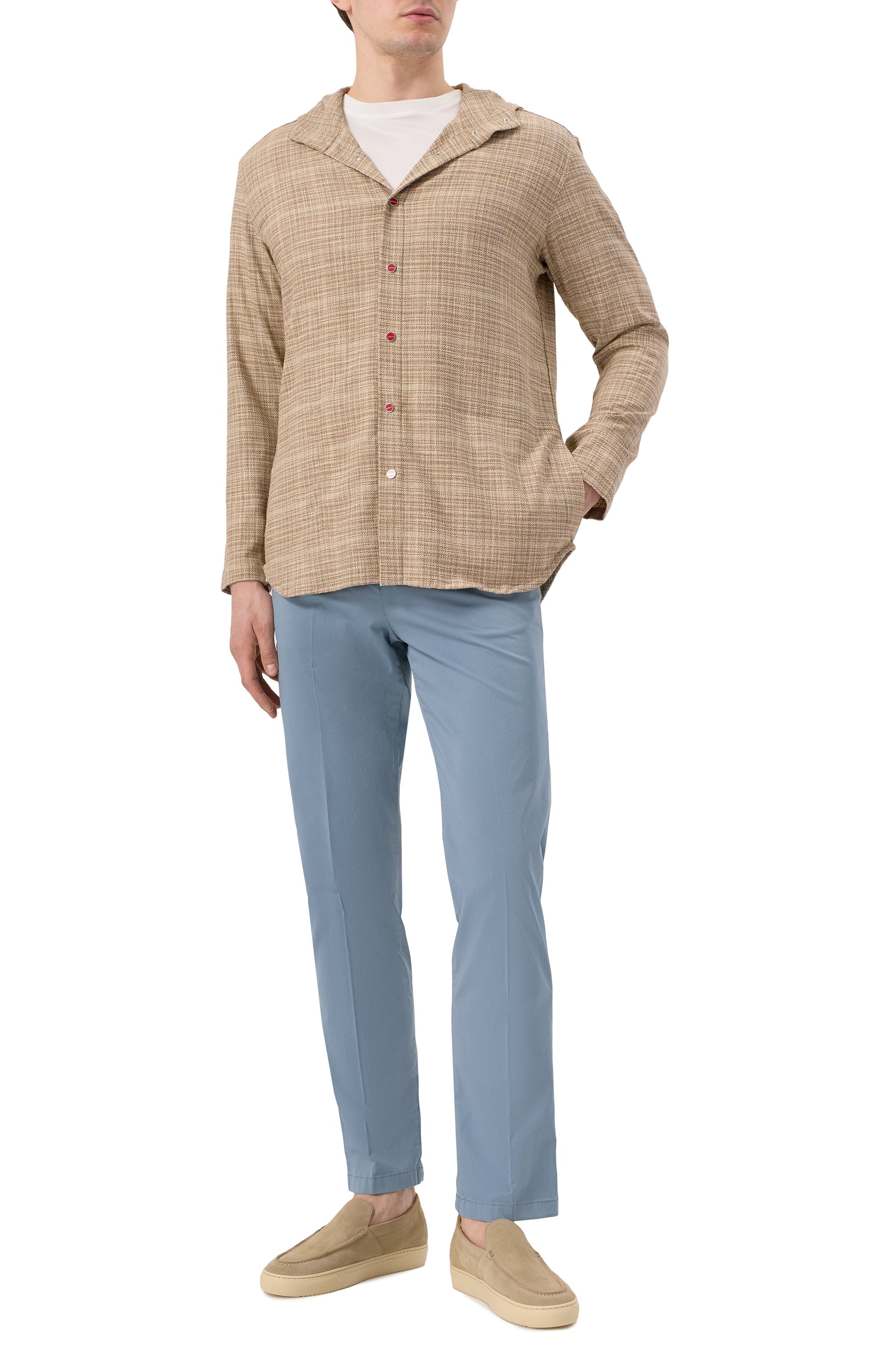 Рубашка из шерсти и шелка KITON, арт. UMCPETEK0617E18, фото 2