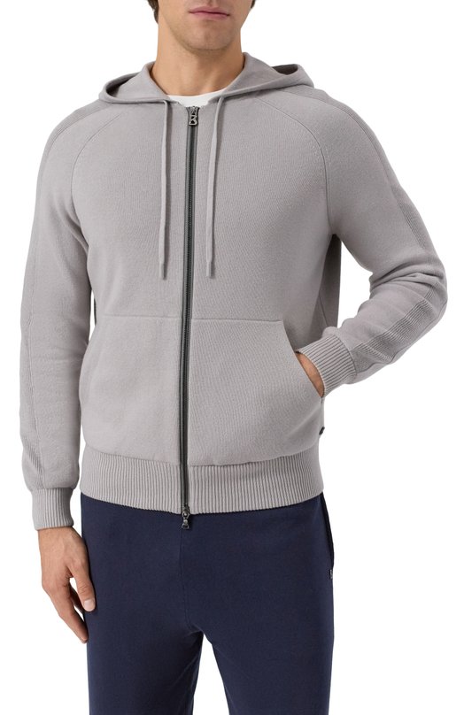 Кардиган из хлопка и шелка Bogner 88469179 Серый  88469179 Фото 3