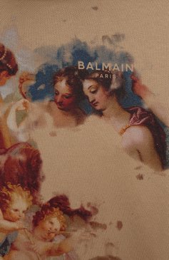 Детский хлопковое худи BALMAIN бежевого цвета, арт. BT4P20 | Фото 3 (Рукава: Длинные; Мальчики Кросс-КТ: Худи-одежда; Материал сплава: Проставлено; Материал внешний: Хлопок; Драгоценные камни: Проставлено)