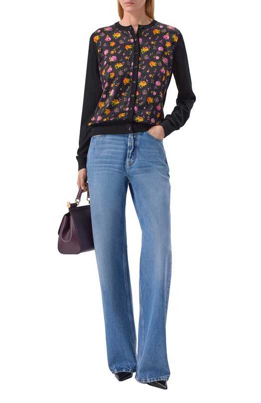 Шелковый кардиган Dolce & Gabbana FXV10T/JBS0P Чёрный  FXV10T/JBS0P Фото 2