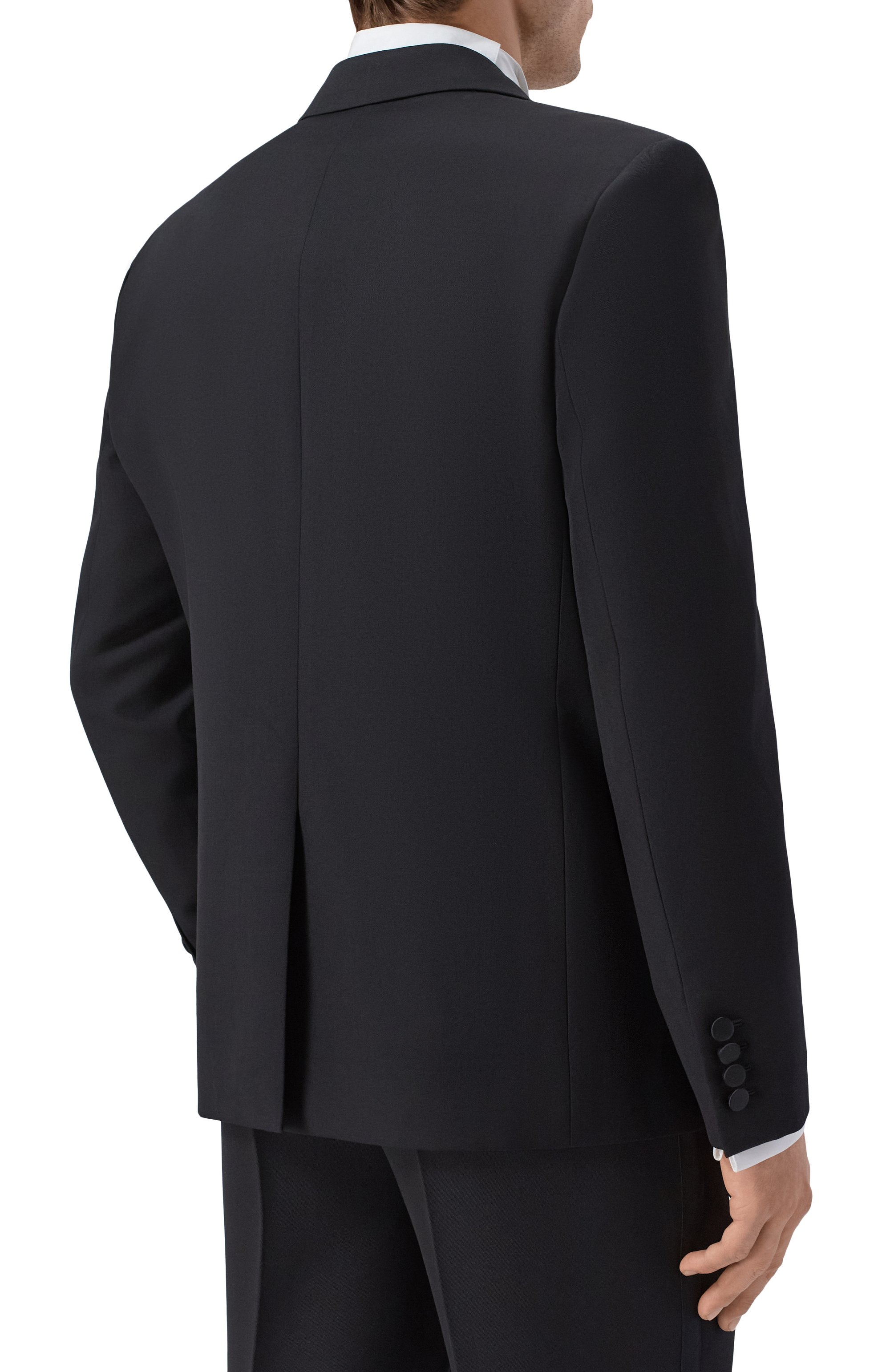 Шерстяной смокинг SAINT LAURENT черного цвета по цене 354000 руб., арт. 780354/Y512W, фото 4 Шерстяной смокинг SAINT LAURENT, арт. 780354/Y512W, фото 4