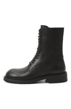 Женские кожаные ботинки danny ANN DEMEULEMEESTER черного цвета, арт. B0010062/LT047 | Фото 4 (Материал внутренний: Натуральная кожа; Подошва: Платформа; Каблук высота: Низкий; Материал внешний: Натуральная кожа; Драгоценные камни: Проставлено; Материал сплава: Проставлено; Женское Кросс-КТ: Военные ботинки; Материал утеплителя: Без утеплителя)