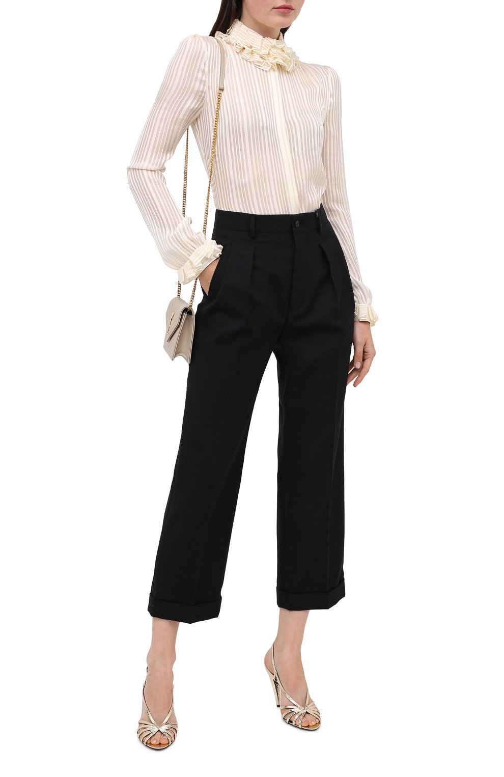 Кожаные босоножки romy SAINT LAURENT, арт. 630833/EXV00, фото 2