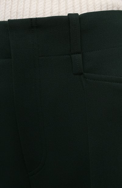 Шерстяные брюки CHLOÉ темно-зеленого цвета по цене 131500 руб., арт. CHC21APA16066, фото 5 Шерстяные брюки CHLOÉ, арт. CHC21APA16066, фото 5