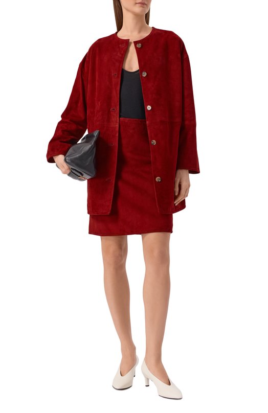 Замшевая юбка Loulou de Saison ENGEL Красный  ENGEL Фото 2