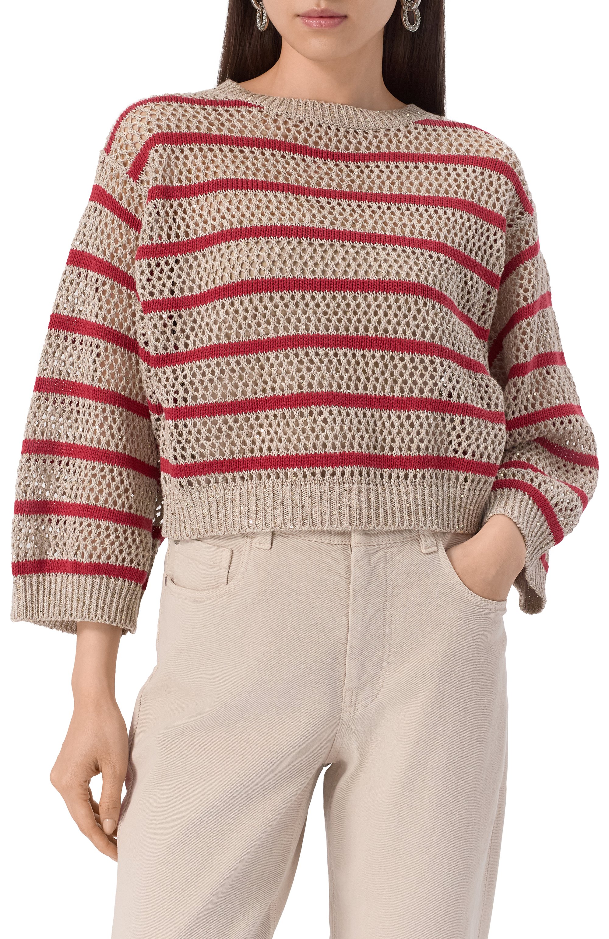 Льняной свитер BRUNELLO CUCINELLI, арт. MC0558900, фото 3