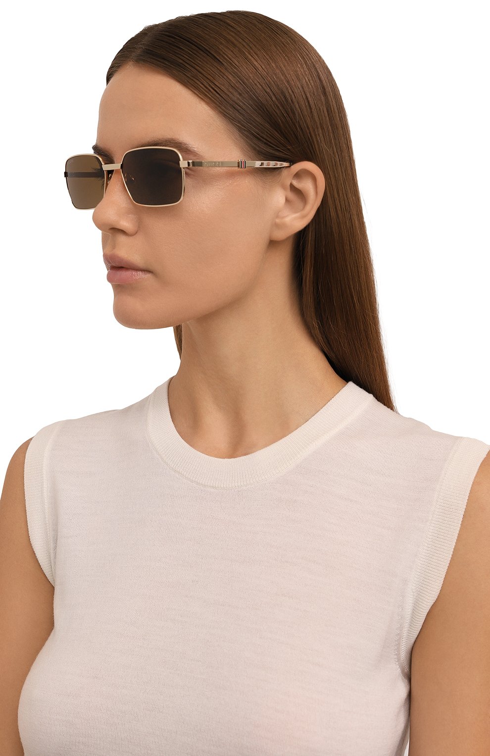 Солнцезащитные очки GUCCI коричневого цвета по цене 61300 руб., арт. GG1495S 002, фото 2 Солнцезащитные очки GUCCI, арт. GG1495S 002, фото 2