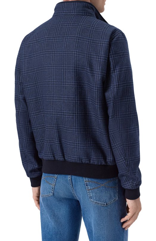 Бомбер Bernie-LP6 из шелка и шерсти Moorer BERNIE/LP6 Синий  BERNIE/LP6 Фото 4