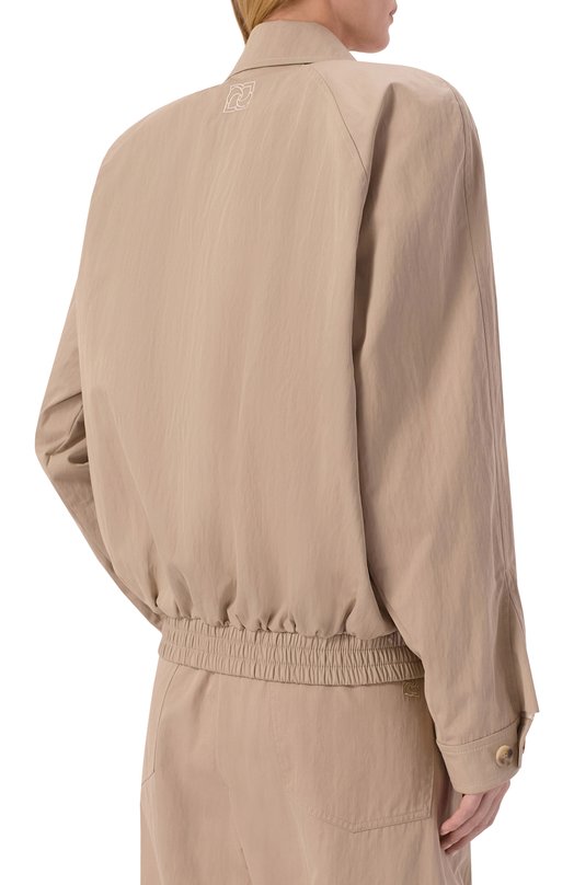 Хлопковый бомбер Magda Butrym 223426 Бежевый  223426 Фото 4