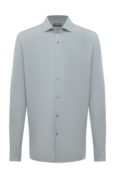 Мужская рубашка из хлопка и кашемира ZEGNA, арт. UCX44A6/SRF5013