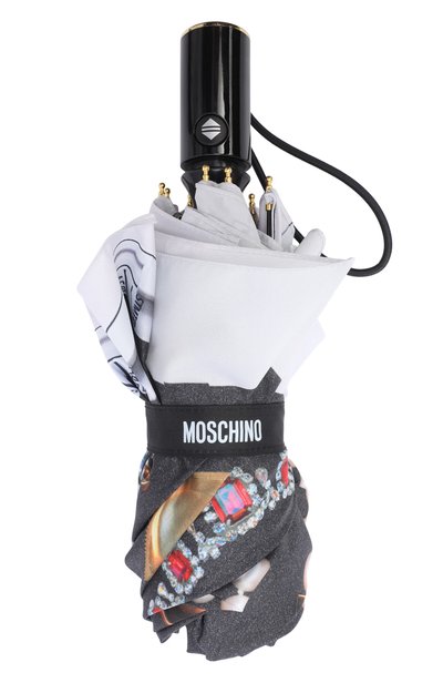 Складной зонт MOSCHINO черного цвета по цене 14300 руб., арт. 9016-0PENCL0SEA, фото 3 Складной зонт MOSCHINO, арт. 9016-0PENCL0SEA, фото 3