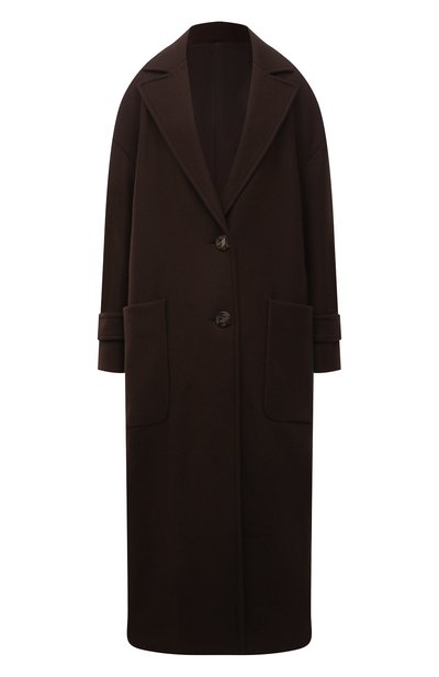 Шерстяное пальто THE ATTICO темно-коричневого цвета по цене 227000 руб., арт. 214WCC21/W025, фото 1 Шерстяное пальто THE ATTICO, арт. 214WCC21/W025, фото 1