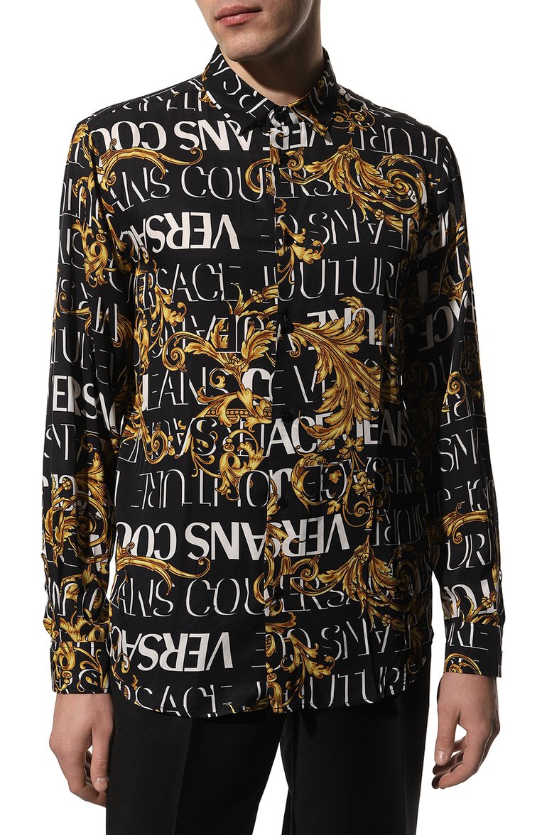 Рубашка из вискозы VERSACE JEANS COUTURE, арт. 73GAL2R0-73UP200 R PRINT L0G0 BAR0QUE/NS153, фото 1