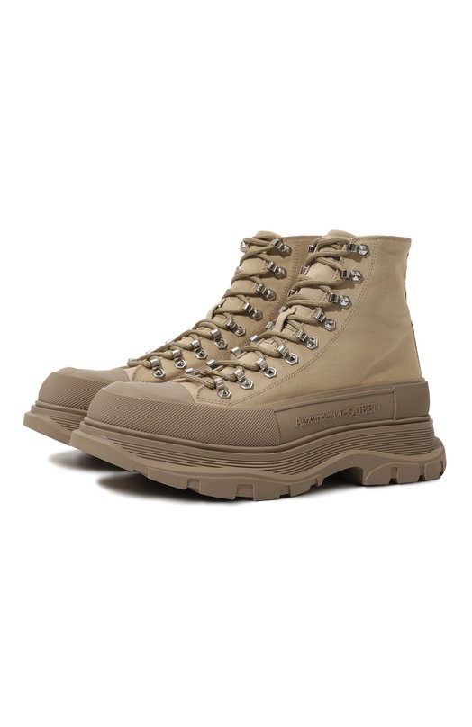 Текстильные ботинки Tread Slick Alexander McQueen 735816W4MV1 7732 Бежевый 735816W4MV1 7732