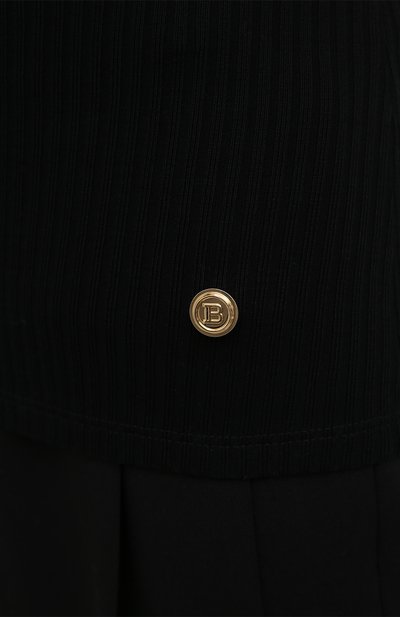 Хлопковая майка BALMAIN черного цвета по цене 29950 руб., арт. VF0AG020/J133, фото 5 Хлопковая майка BALMAIN, арт. VF0AG020/J133, фото 5