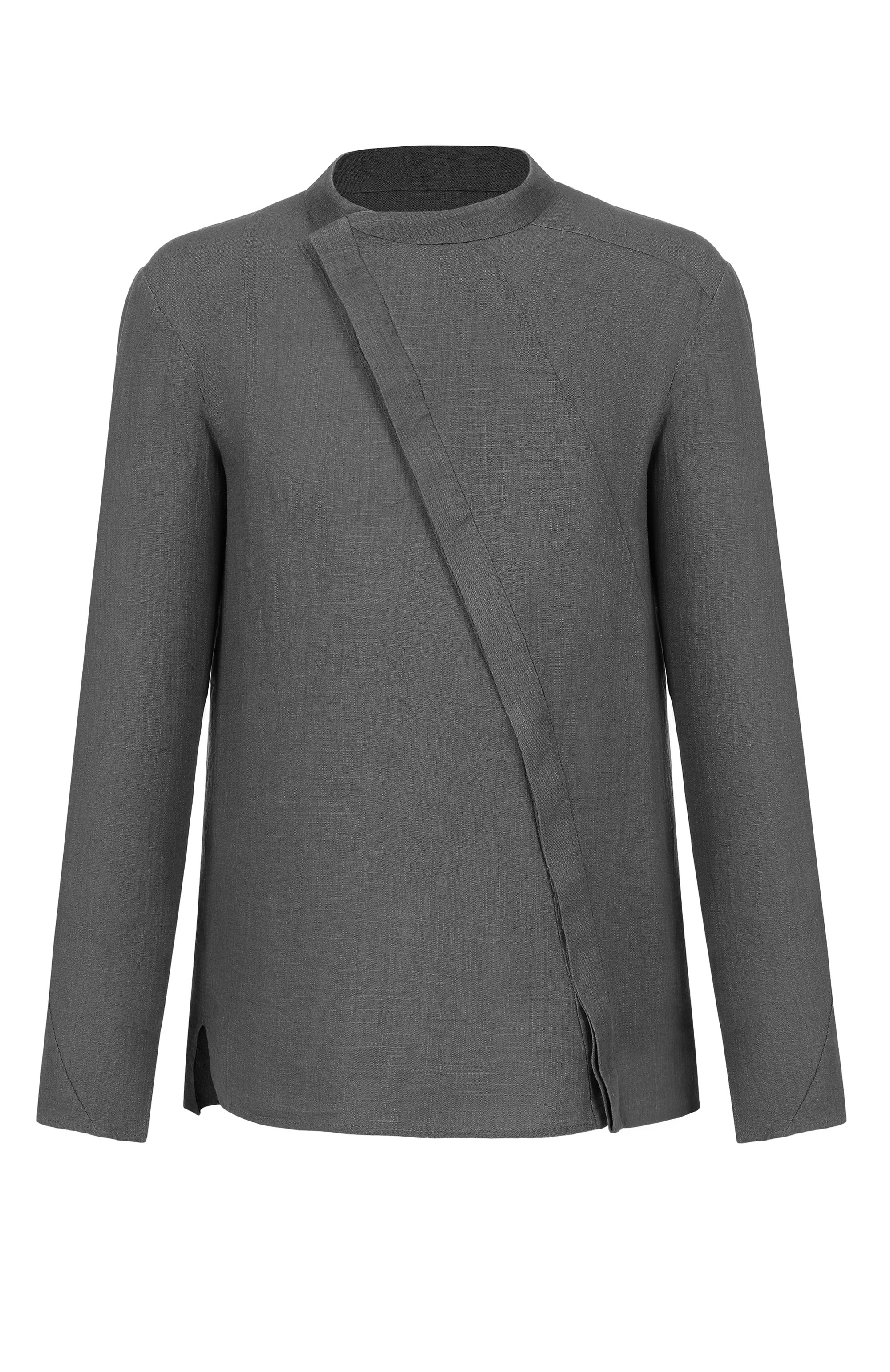 Рубашка из вискозы и льна 139DEC, арт. ST447-GRE, фото 1