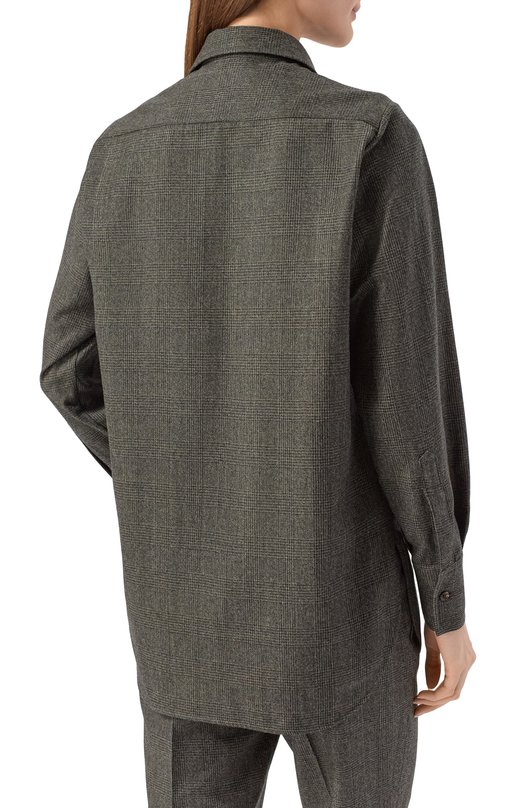Шерстяная рубашка Kiton D52451K0513G02 Зелёный  D52451K0513G02 Фото 4